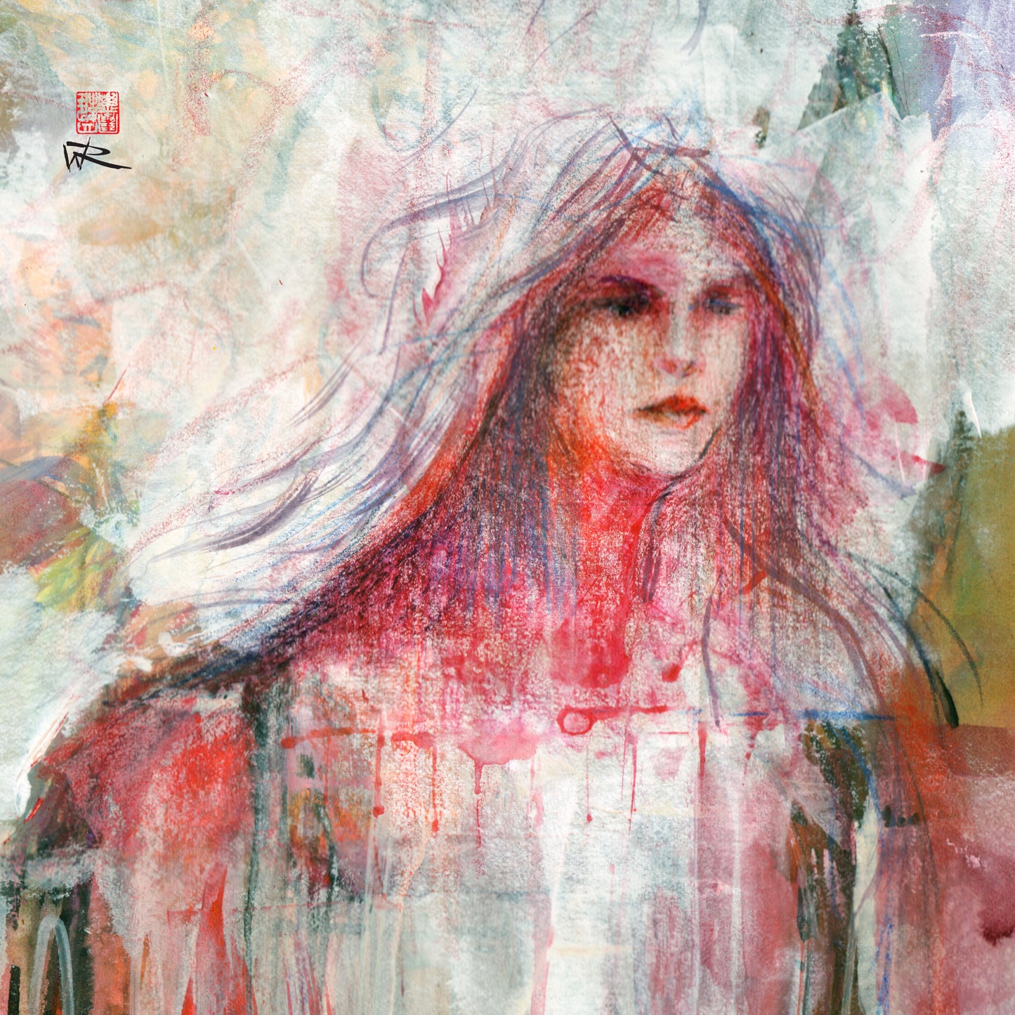 Concertina dress - Paper print on acrylic glass