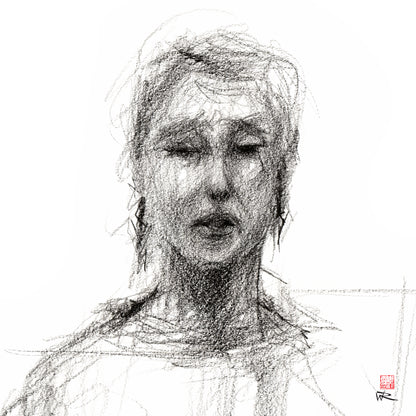 Clara Barbier Serrano - Portrait - Original drawing