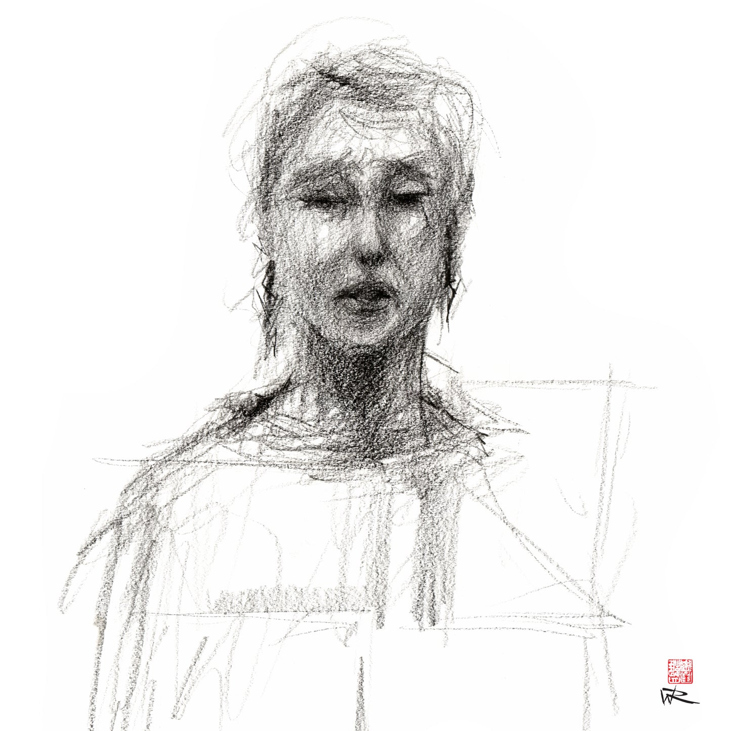 Clara Barbier Serrano - Portrait - Original drawing