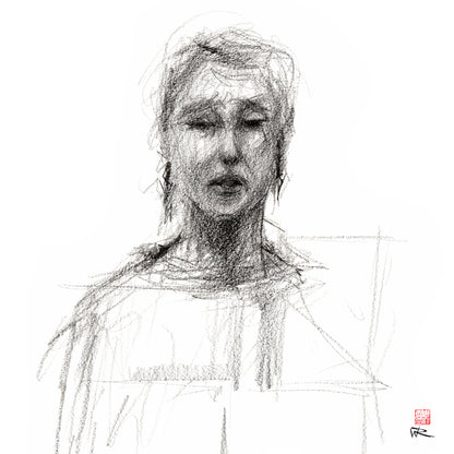 Clara Barbier Serrano - Portrait - Original drawing