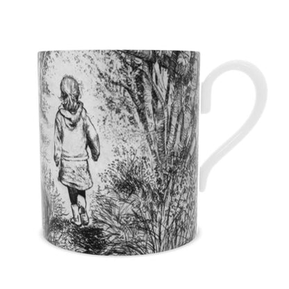 Bluebell wood - Edition 1 - Monochrome - Bone china mug