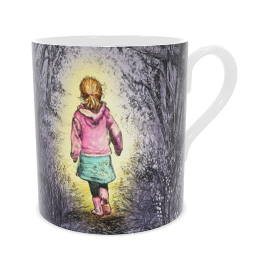 Bluebell wood - Edition 4 - In to the light - Bone china mug