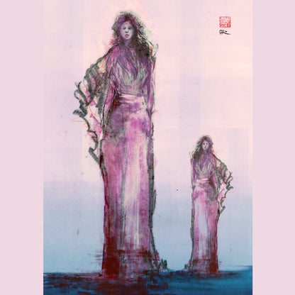 Ellipsis fashion monoprint - Paper print