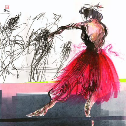 Flamenco movement - Print on fine art paper
