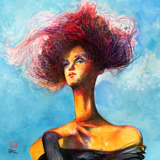 Galiano blue doll - Paper print