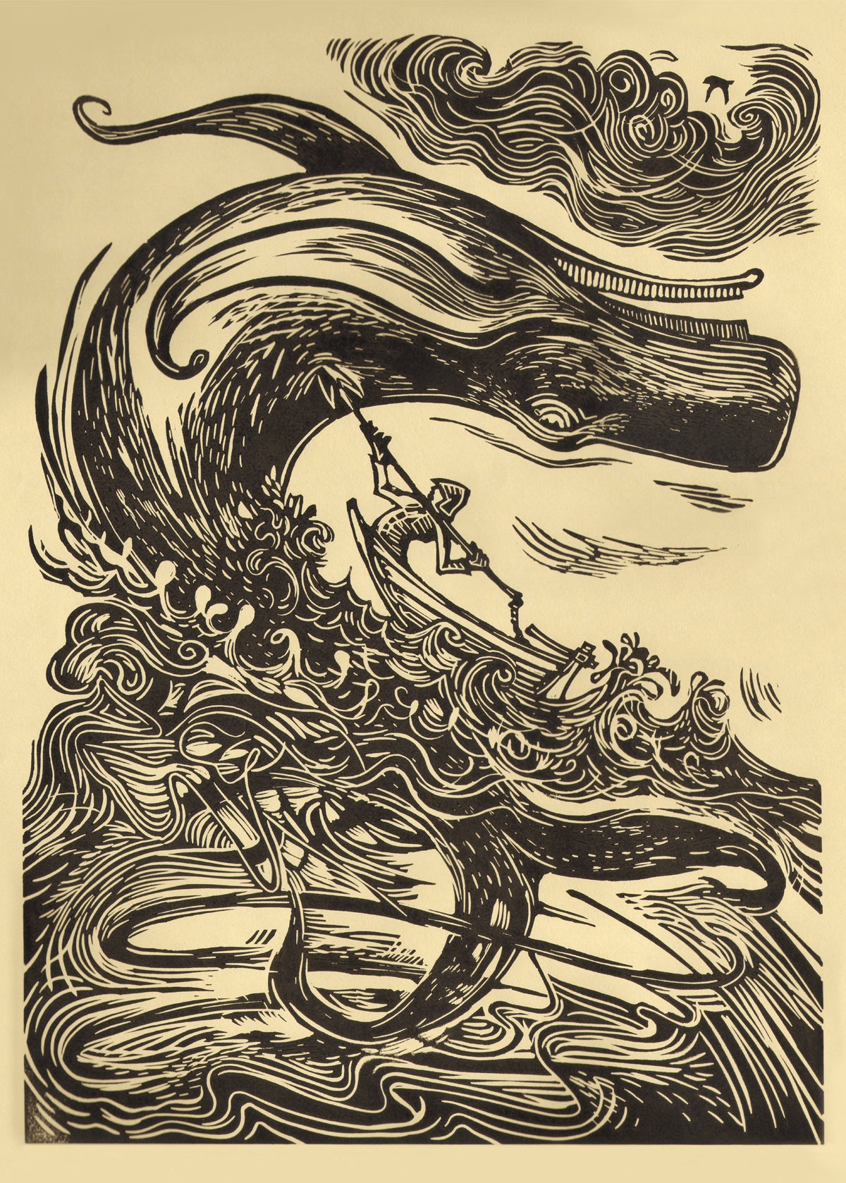 Moby Dick - Original limited edition relief print