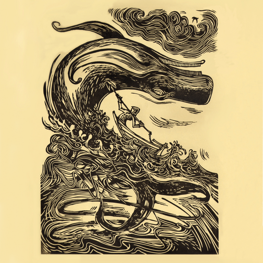 Moby Dick - Original limited edition relief print