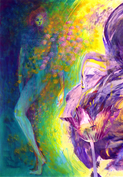 Amongst the tulips - Original painting