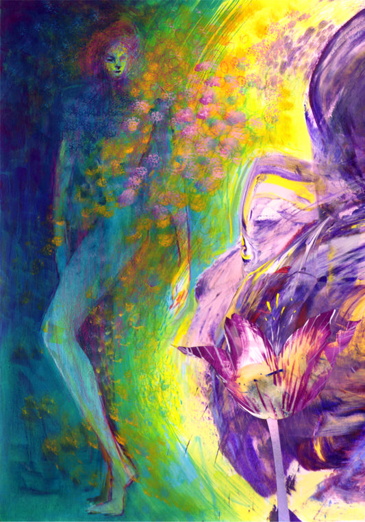 Amongst the tulips - Original painting