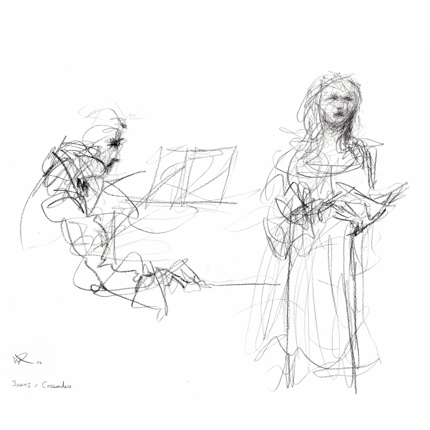 James and Cassandra - Original drawing