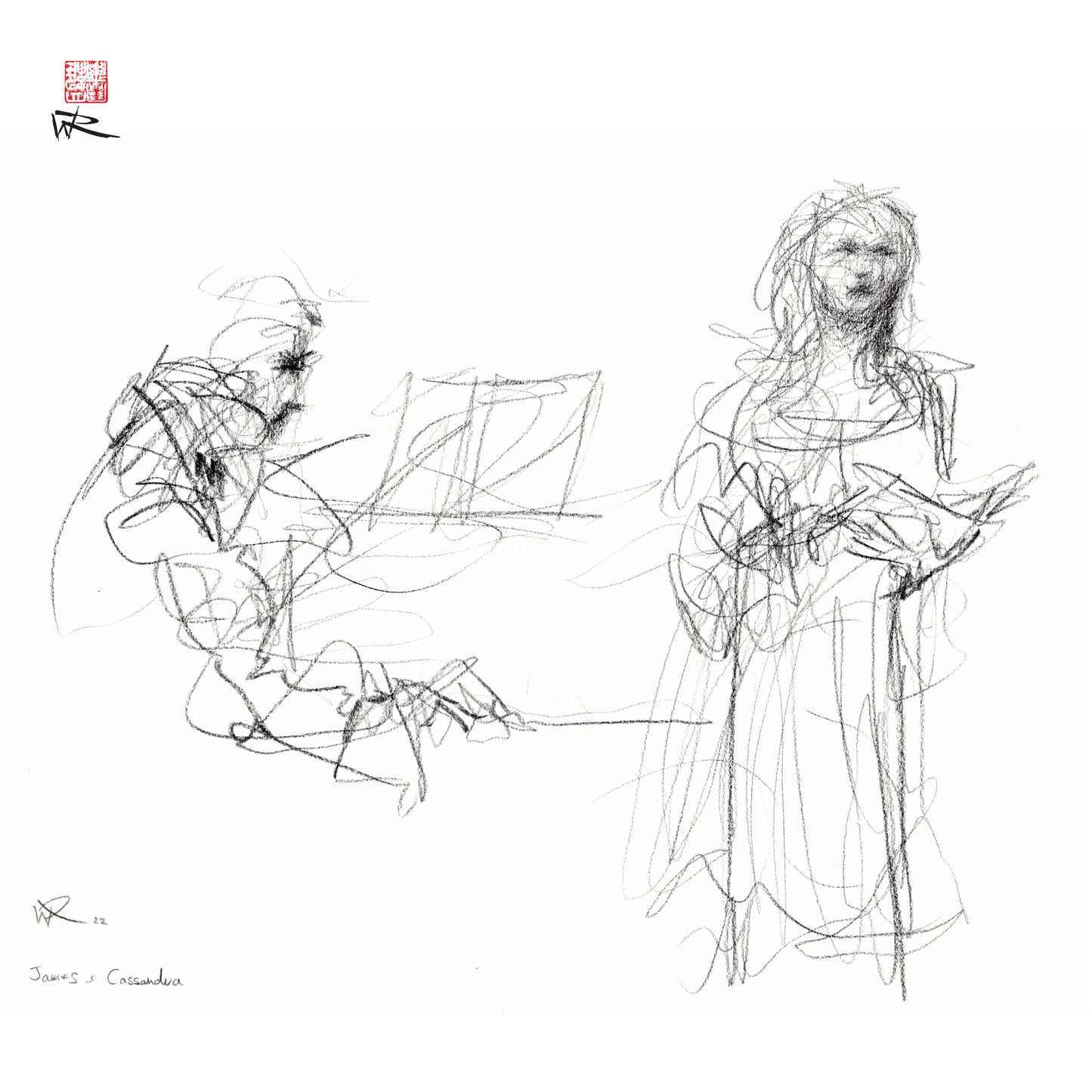 James and Cassandra - Original drawing