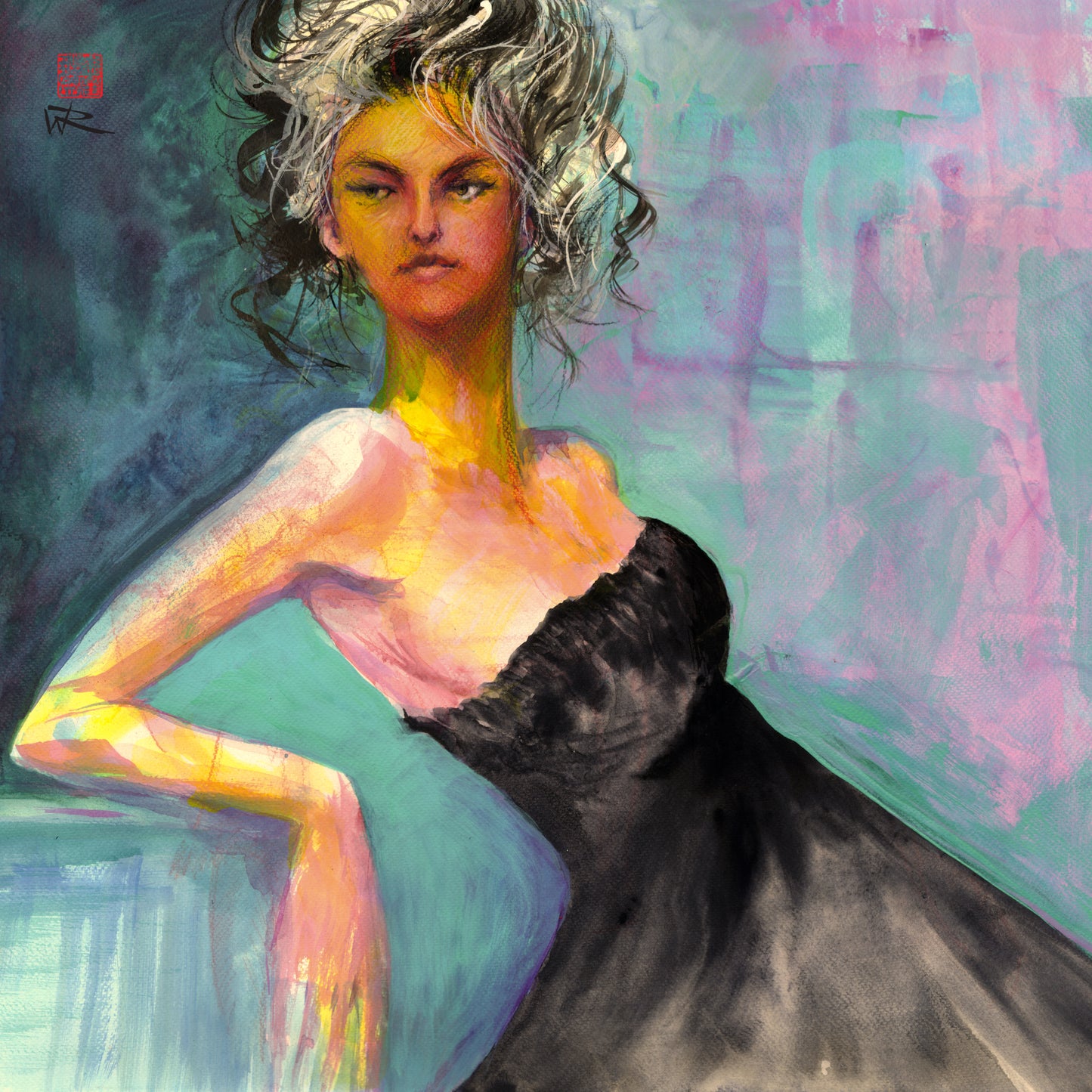 Little black dress - Paper print