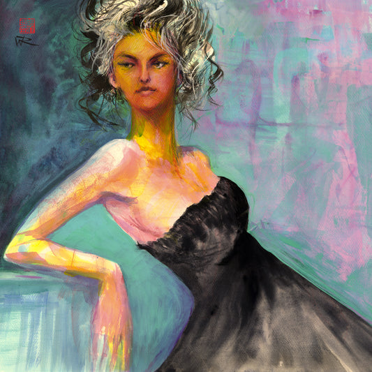 Little black dress - Paper print