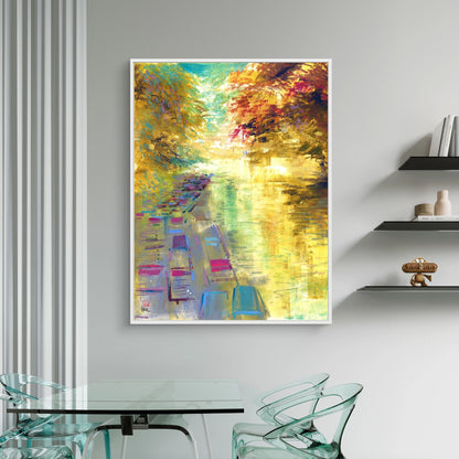 Punts under Magdalen bridge - Canvas art print