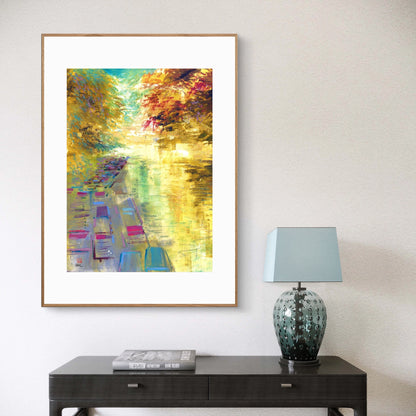 Punts under Magdalen bridge - Print on fine art paper