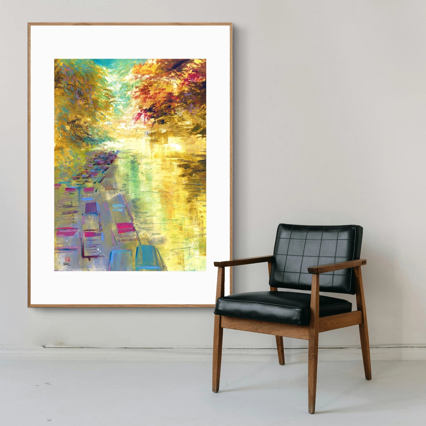 Punts under Magdalen bridge - Print on fine art paper