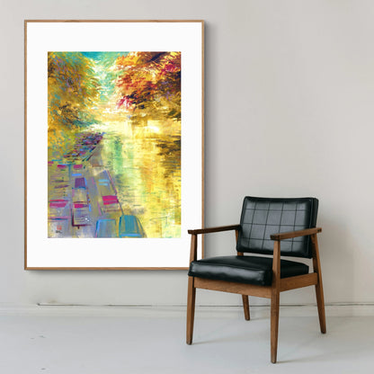 Punts under Magdalen bridge - Print on fine art paper