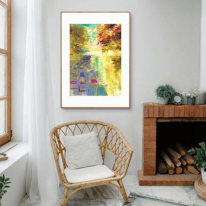 Punts under Magdalen bridge - Print on fine art paper