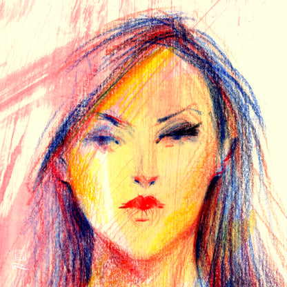 Golden pink haze - Original drawing