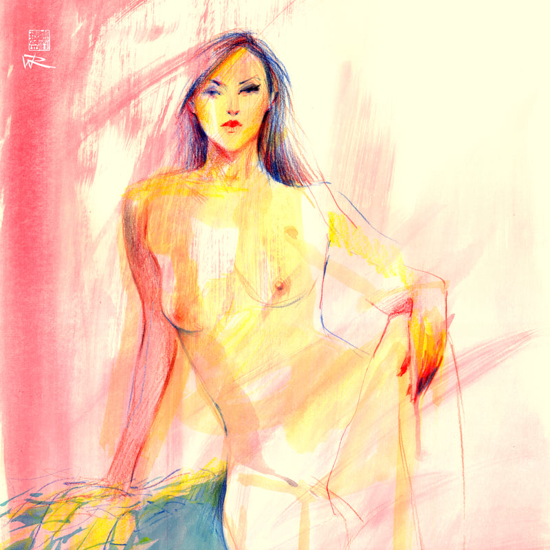 Golden pink haze - Print on fine art paper