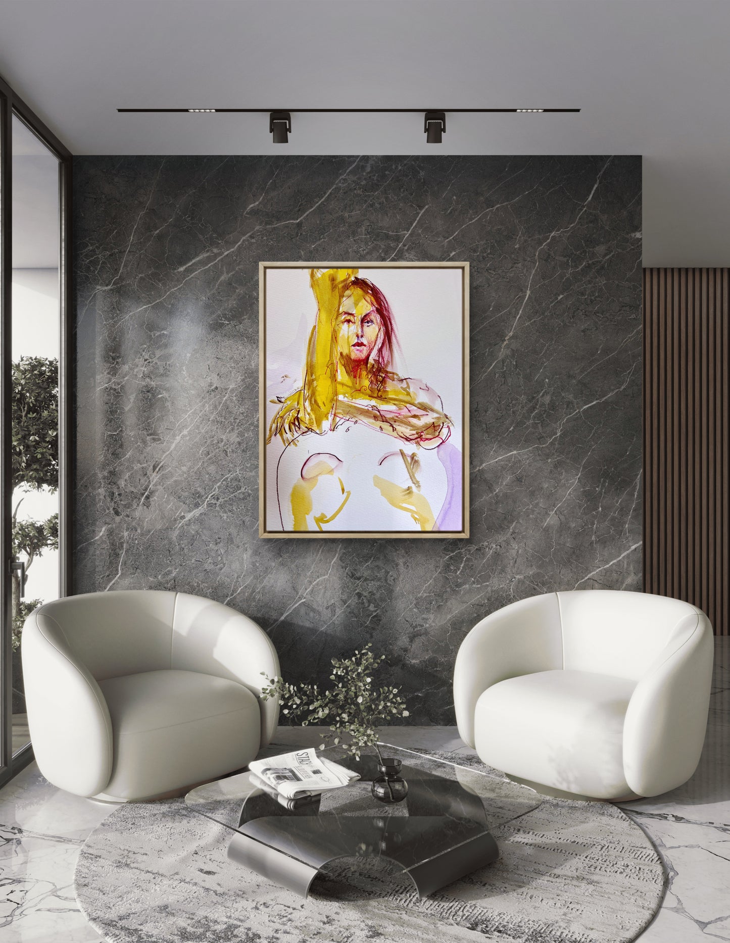 Manko seated - canvas print