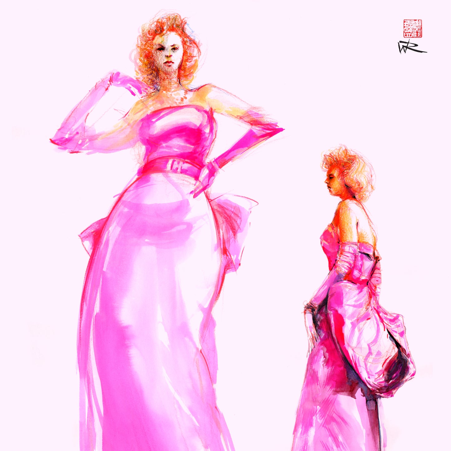 Marilyn in pink - Canvas print