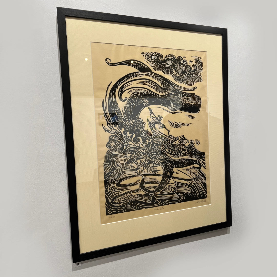 Moby Dick - Original limited edition relief print