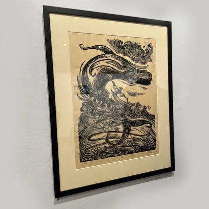 Moby Dick - Original limited edition relief print