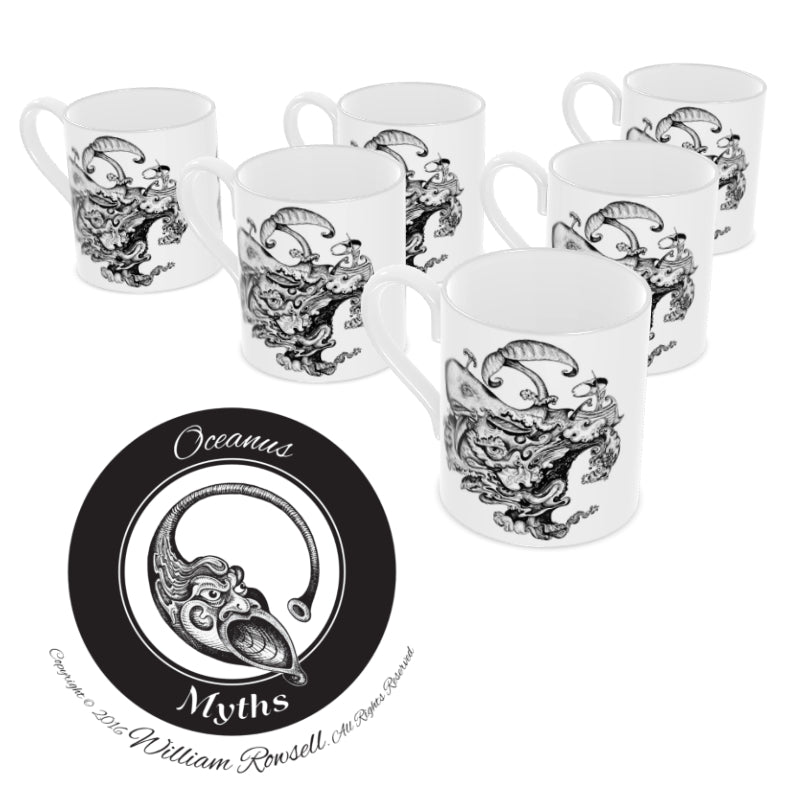 Oceanus - Bone china mug 6 pack