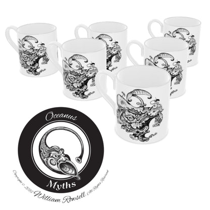 Oceanus - Bone china mug 6 pack