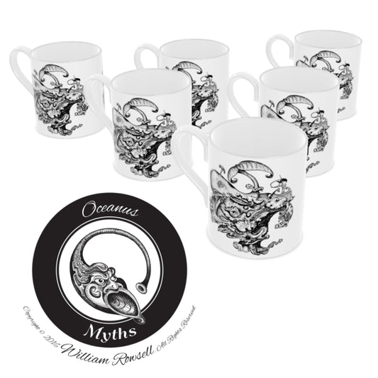 Oceanus - Bone china mug 6 pack