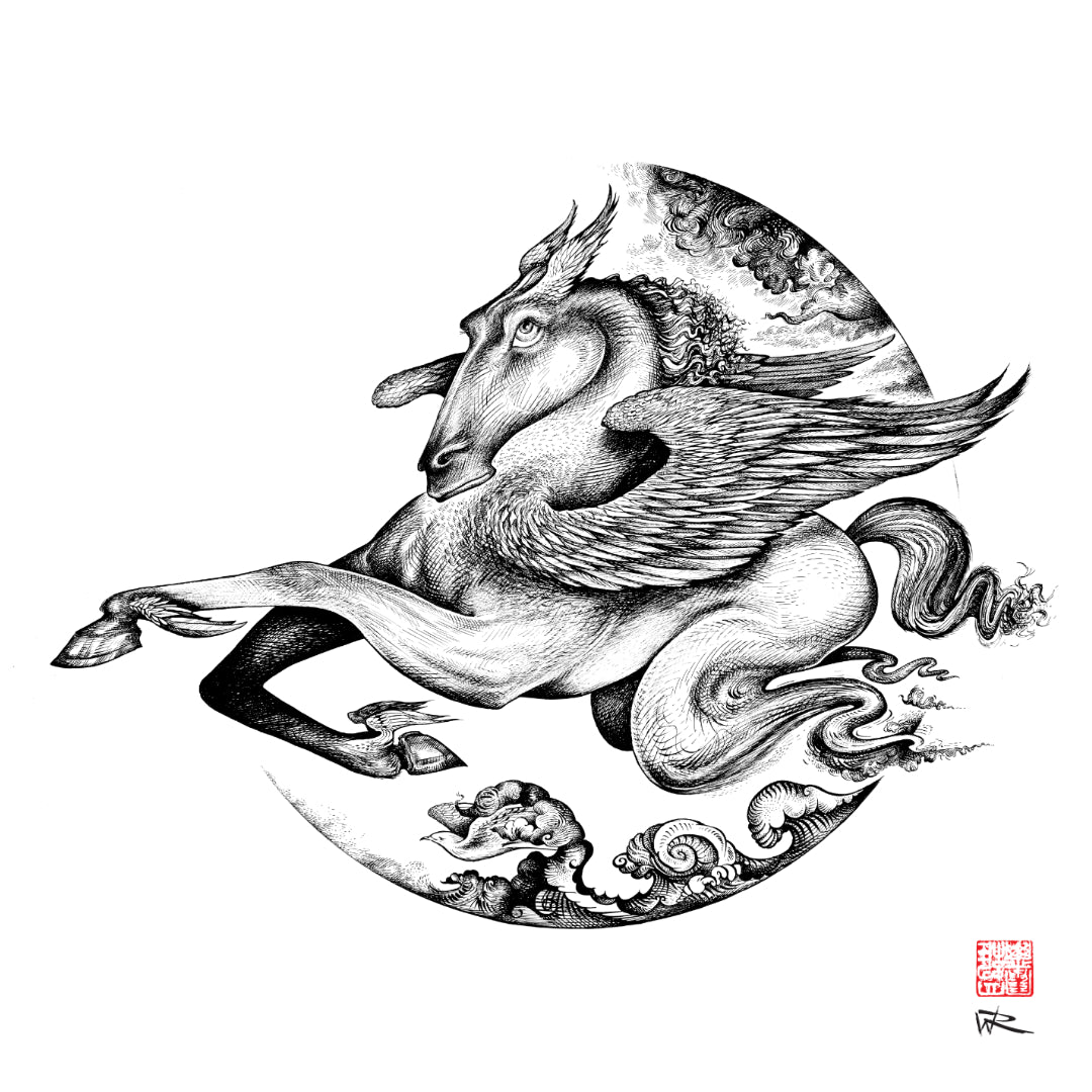Pegasus - Bone china mug 6 pack