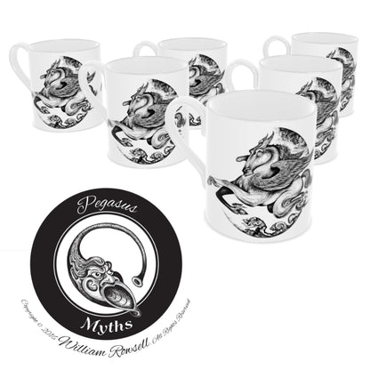 Pegasus - Bone china mug 6 pack