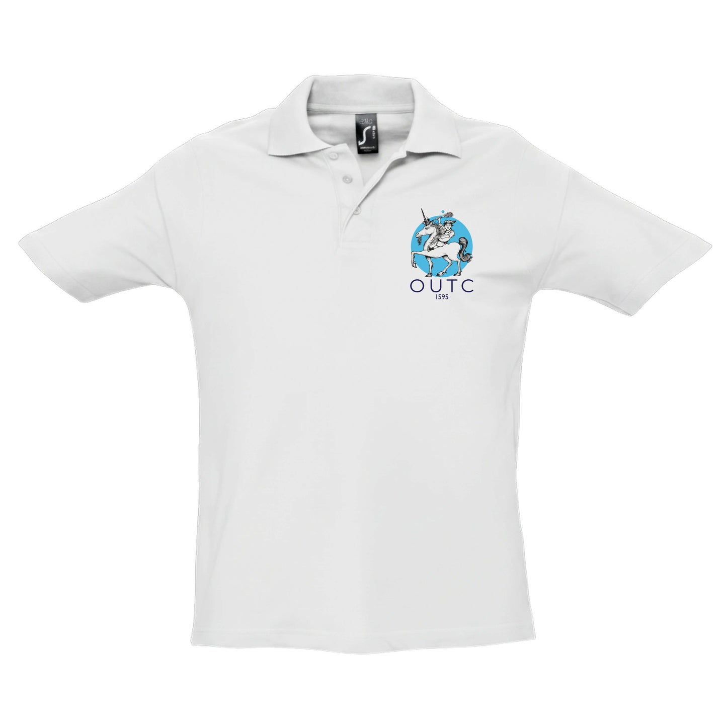 OUTC - White Unisex Premium Pique Polo Shirt