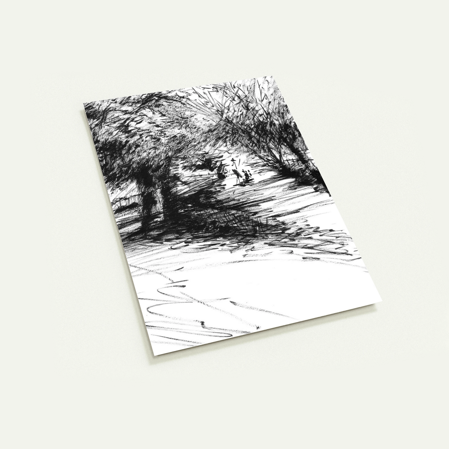 Punting on the Cherwell behind botanic gardens - Pack of 10 Post Cards