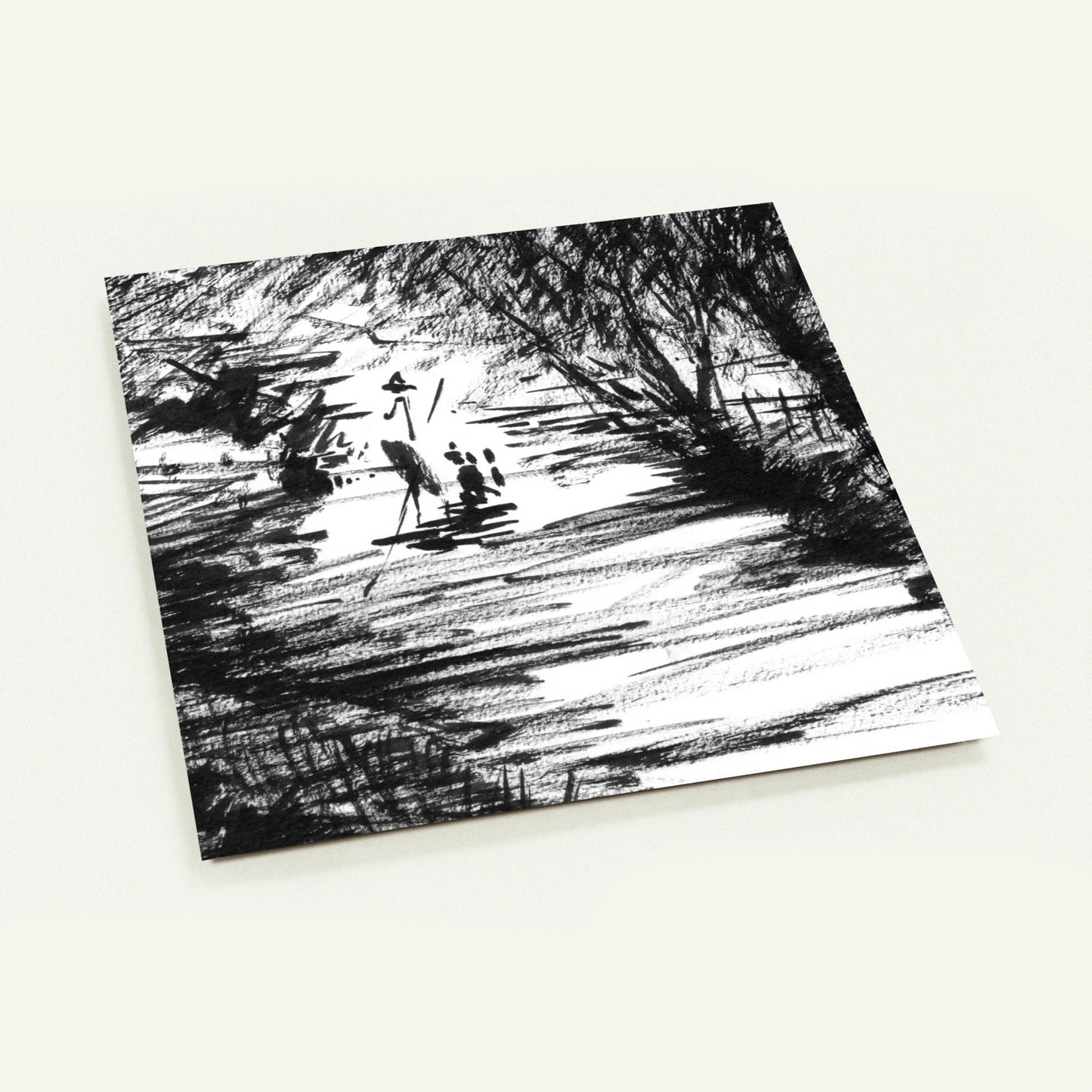 Punting on the Cherwell behind botanic gardens - Pack of 10 Post Cards
