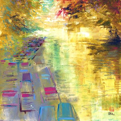 Punts under Magdalen bridge - Print on fine art paper