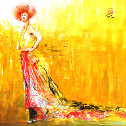 Recycled Klimt fashion - Canvas print