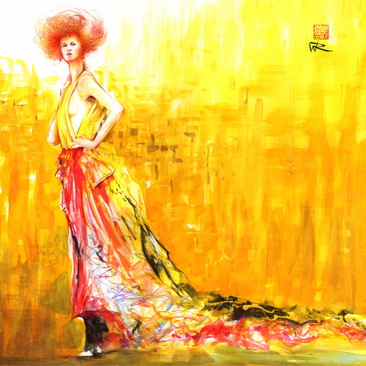 Recycled Klimt fashion - Canvas print