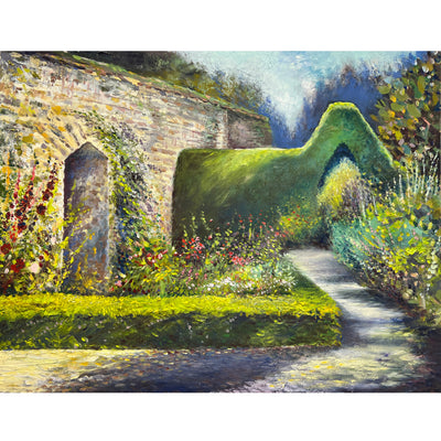 Rousham kitchen garden - Original oil painting