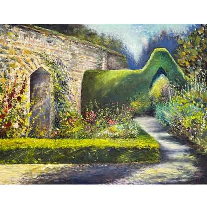 Rousham kitchen garden - Original oil painting