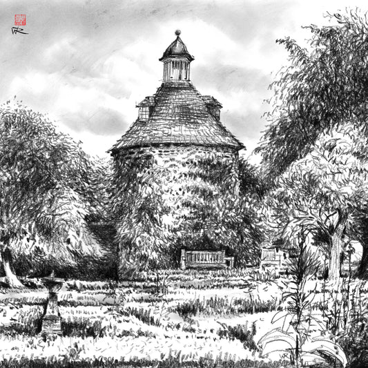 Rousham pigeon house - Print on fine art paper