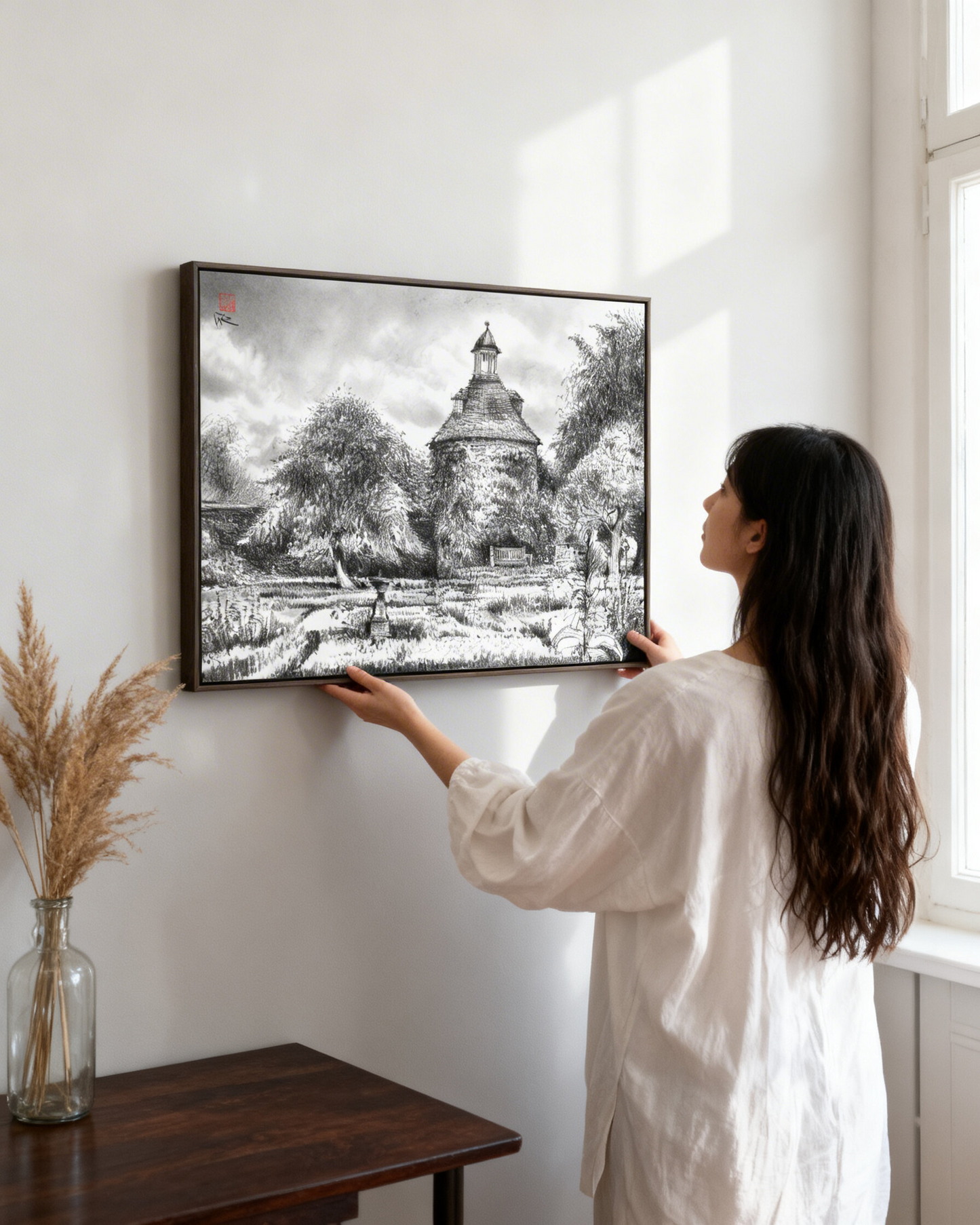 Rousham Taubenhaus - Papierdruck