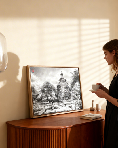 Rousham Taubenhaus - Papierdruck