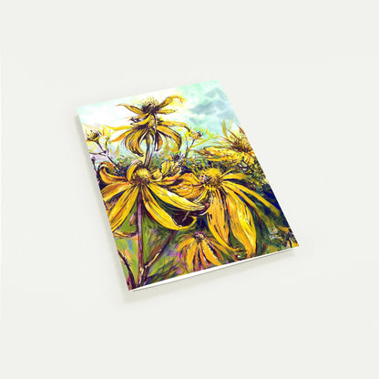 Rudbekias triptych 2 - Pack of 10 greeting cards