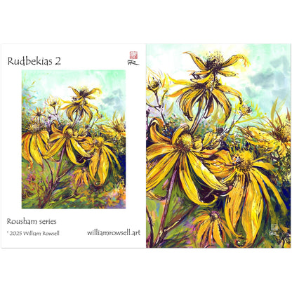 Rudbekias triptych 2 - Pack of 10 greeting cards
