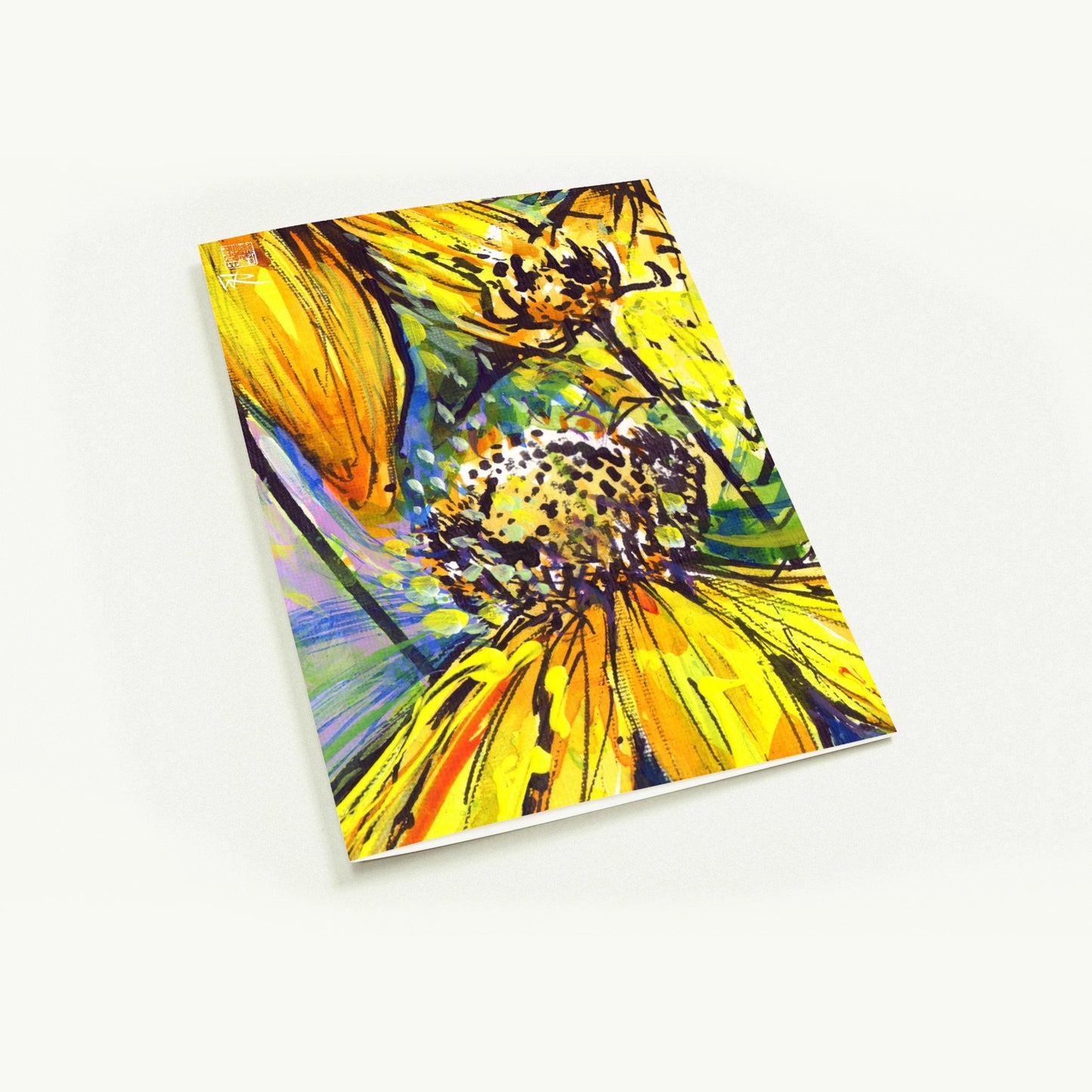Rudbekias triptych 1 - Pack of 10 greeting cards