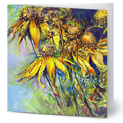 Rudbekias triptych 1 - Pack of 10 greeting cards