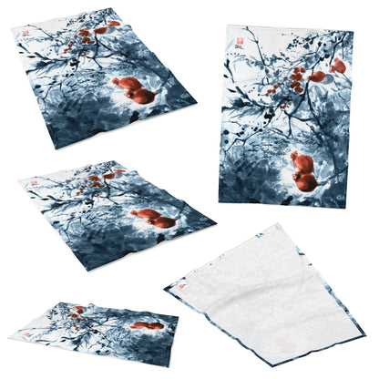 September rosehips - Tea Towel