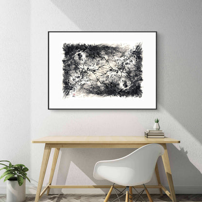 September rosehips mono 2 - Print on fine art paper